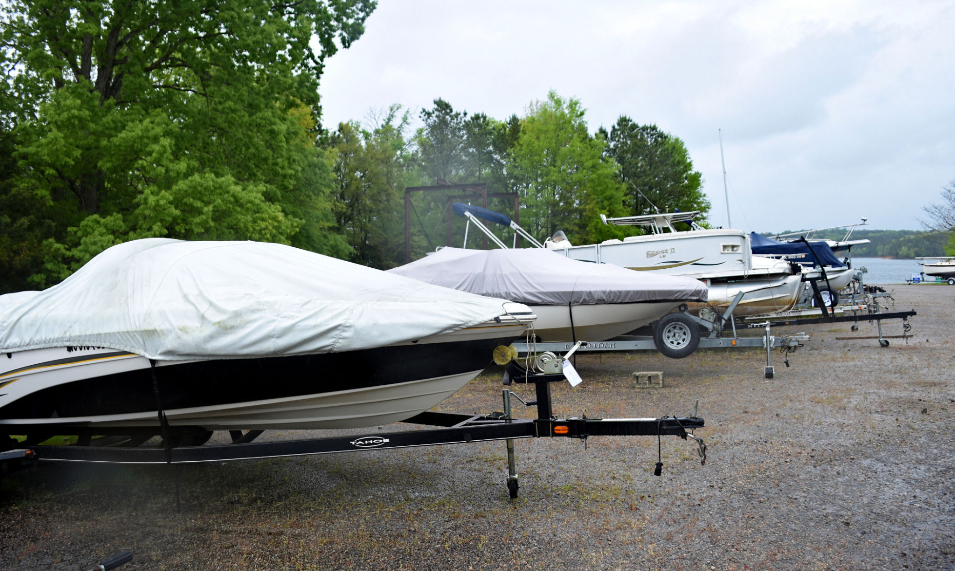 Rainy day at the marina